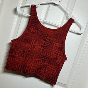 lululemon athletica Red Graphic Crop Top
